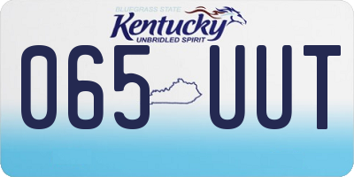 KY license plate 065UUT