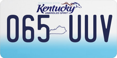 KY license plate 065UUV