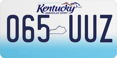 KY license plate 065UUZ