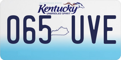 KY license plate 065UVE