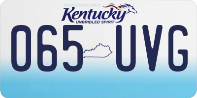 KY license plate 065UVG
