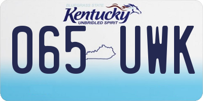 KY license plate 065UWK