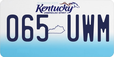 KY license plate 065UWM