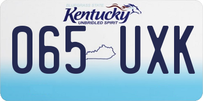 KY license plate 065UXK