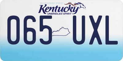 KY license plate 065UXL