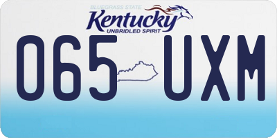 KY license plate 065UXM