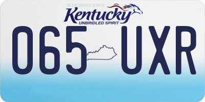 KY license plate 065UXR