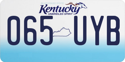 KY license plate 065UYB