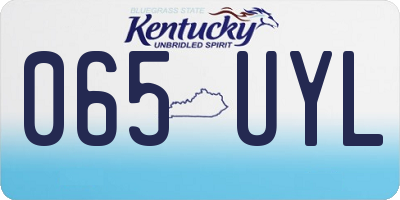 KY license plate 065UYL