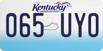 KY license plate 065UYO