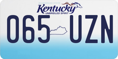 KY license plate 065UZN