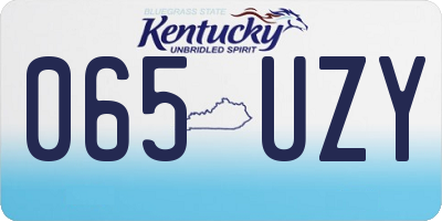 KY license plate 065UZY