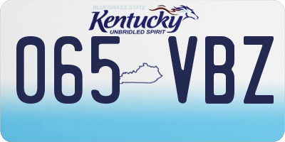KY license plate 065VBZ