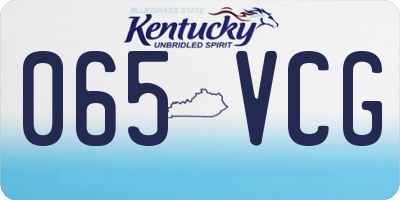 KY license plate 065VCG