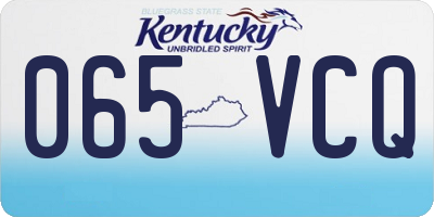 KY license plate 065VCQ