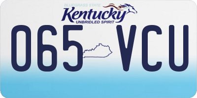 KY license plate 065VCU