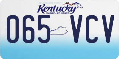 KY license plate 065VCV
