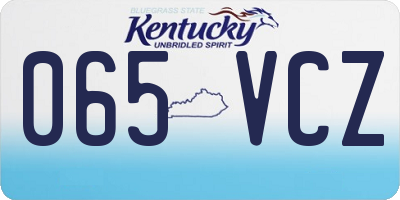 KY license plate 065VCZ