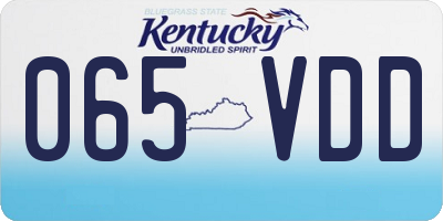 KY license plate 065VDD