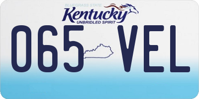 KY license plate 065VEL