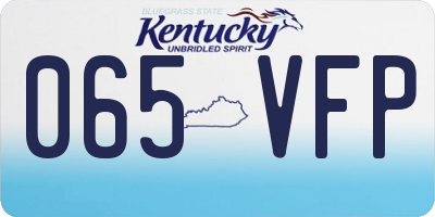 KY license plate 065VFP