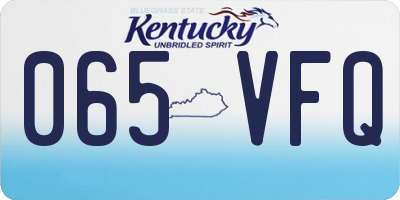 KY license plate 065VFQ