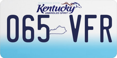 KY license plate 065VFR