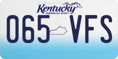 KY license plate 065VFS