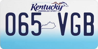 KY license plate 065VGB