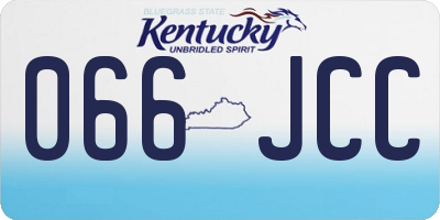 KY license plate 066JCC