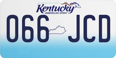 KY license plate 066JCD