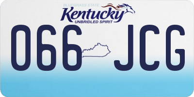 KY license plate 066JCG