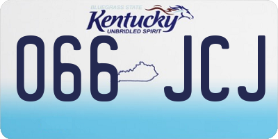 KY license plate 066JCJ