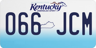 KY license plate 066JCM