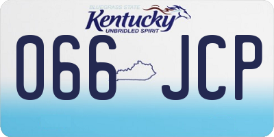 KY license plate 066JCP