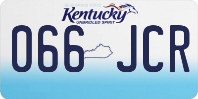 KY license plate 066JCR