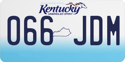 KY license plate 066JDM