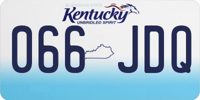 KY license plate 066JDQ