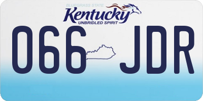 KY license plate 066JDR