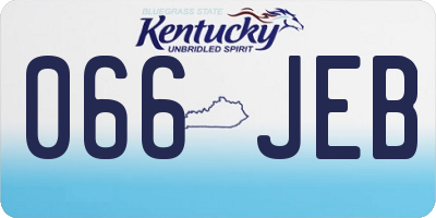 KY license plate 066JEB