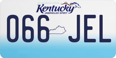 KY license plate 066JEL