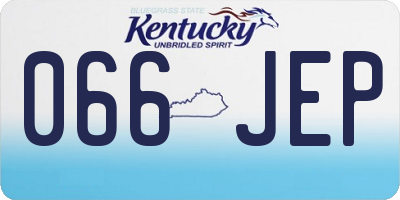 KY license plate 066JEP