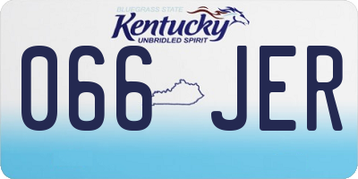 KY license plate 066JER