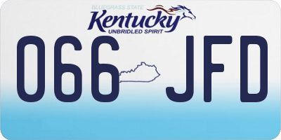 KY license plate 066JFD