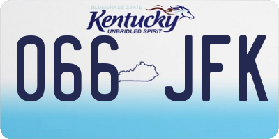 KY license plate 066JFK