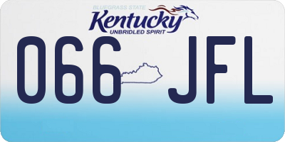 KY license plate 066JFL