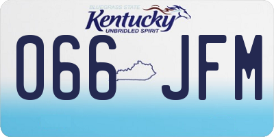 KY license plate 066JFM