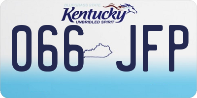 KY license plate 066JFP