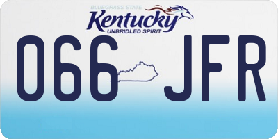 KY license plate 066JFR