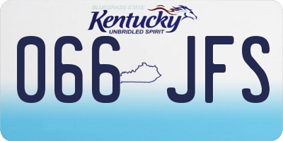 KY license plate 066JFS